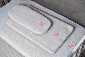 Wholesome Linen - Custom Sized Rectangular Organic Flax Baby Cradle Mattress - 15 x 30 x 1.7
